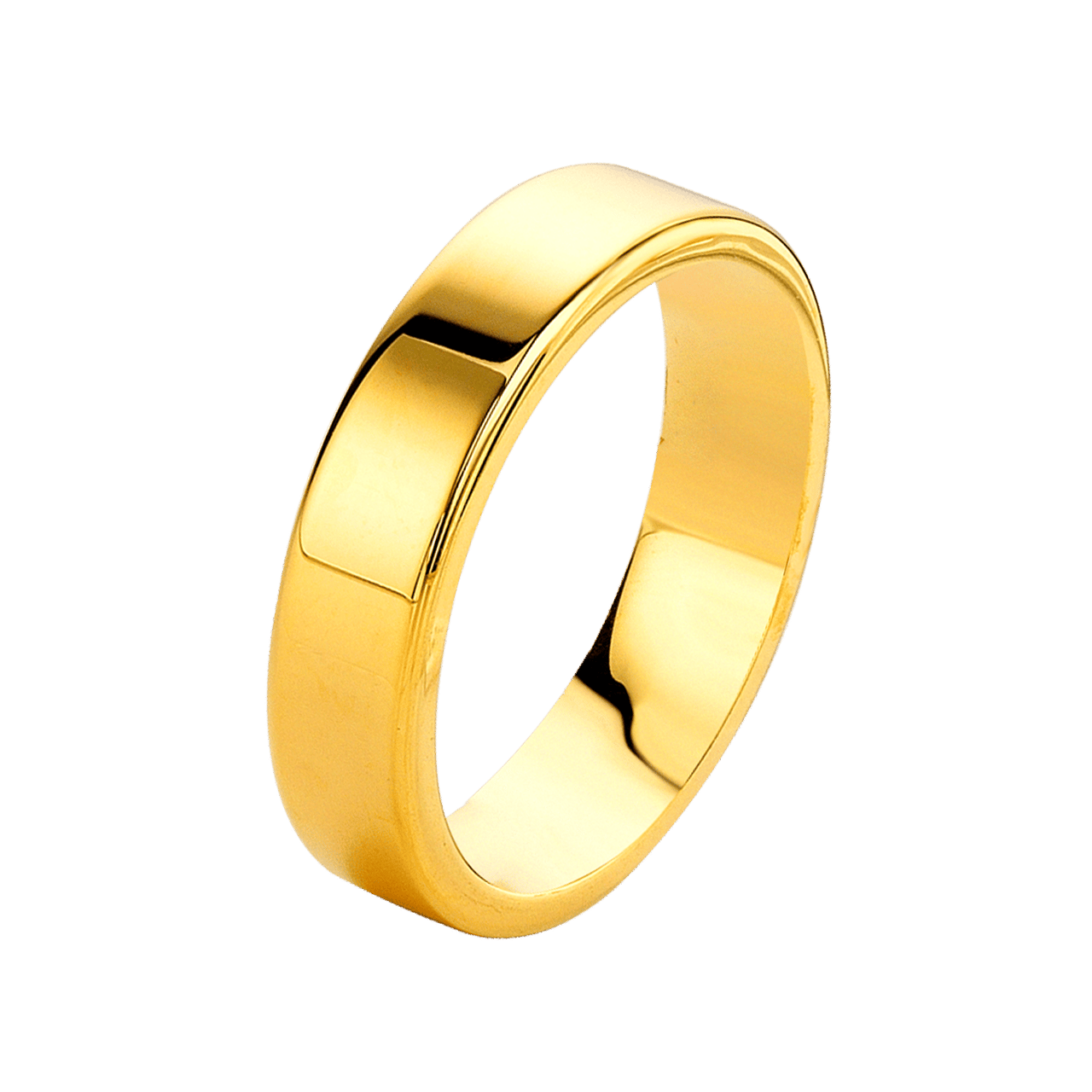 Gerecycled stainless steel goldplated heren ring