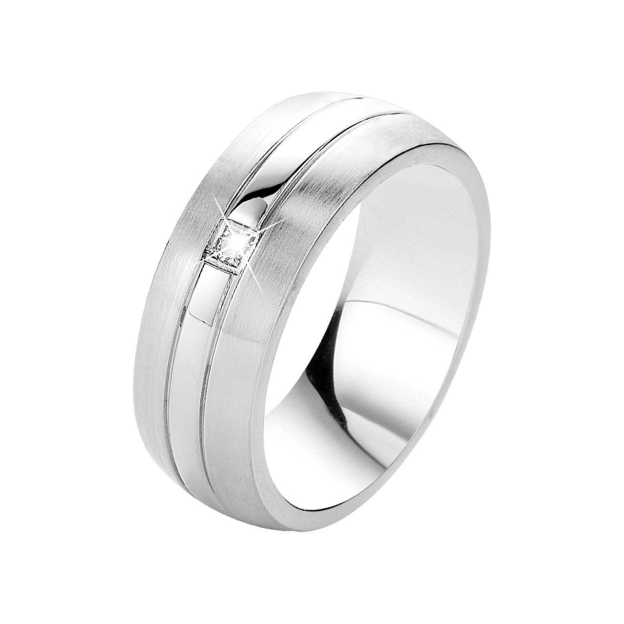 Gerecycleerd stainless steel vriendschapsring seville dames