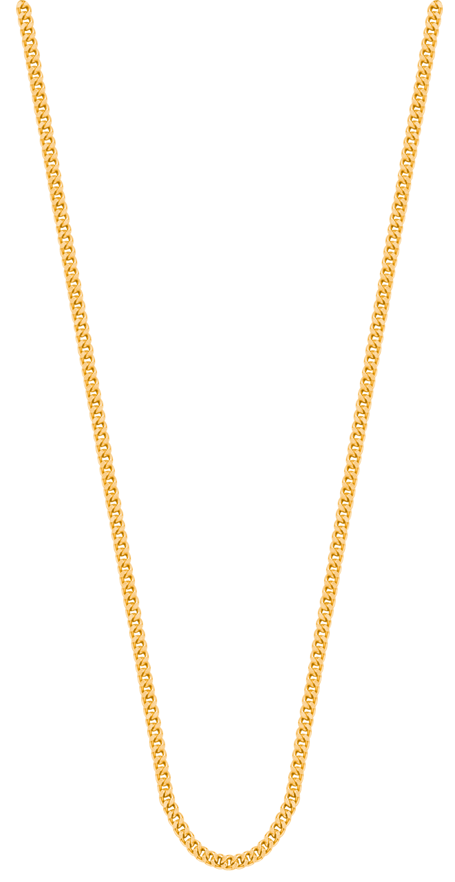 Goldplated ketting met gourmet schakel