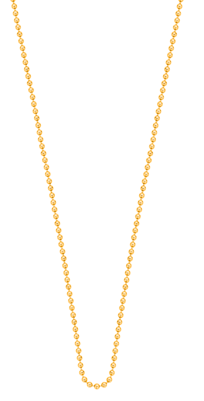 Stalen gold plated ketting 80 cm.