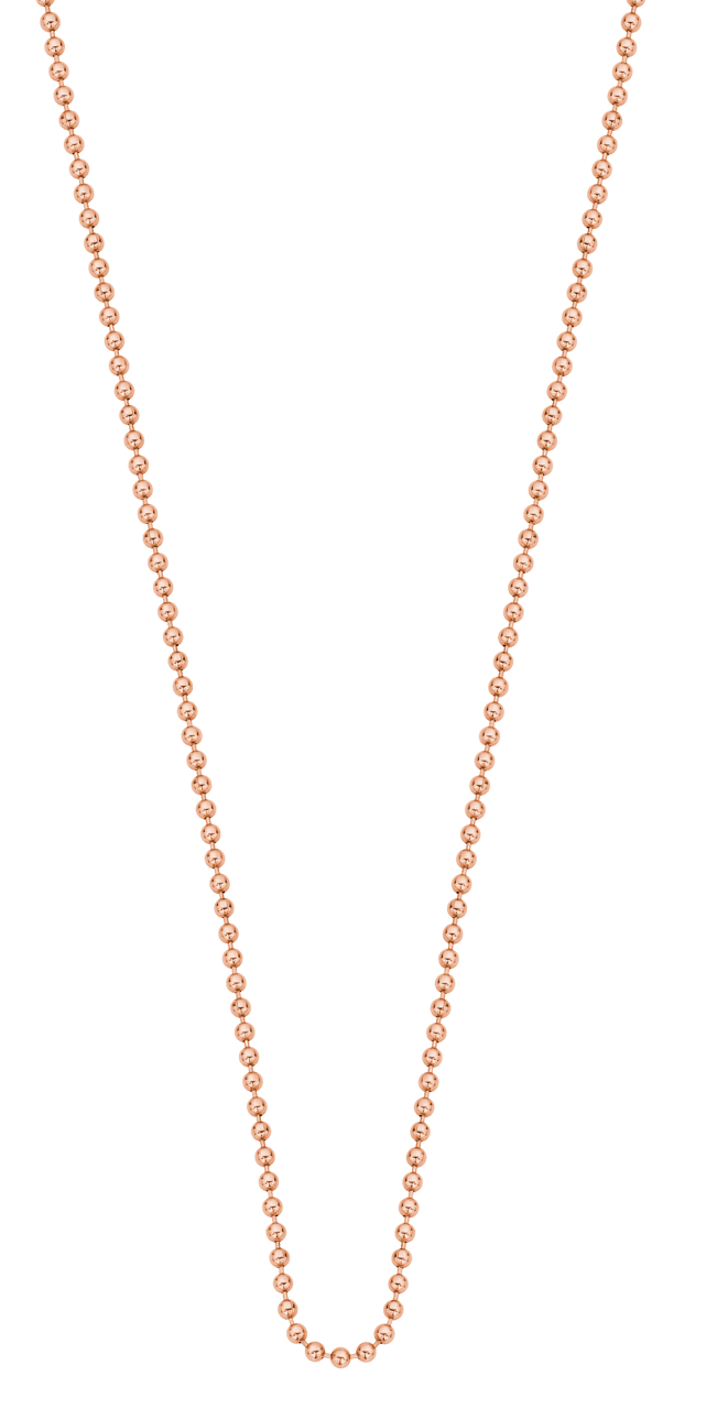 Stalen rose plated ketting 60cm