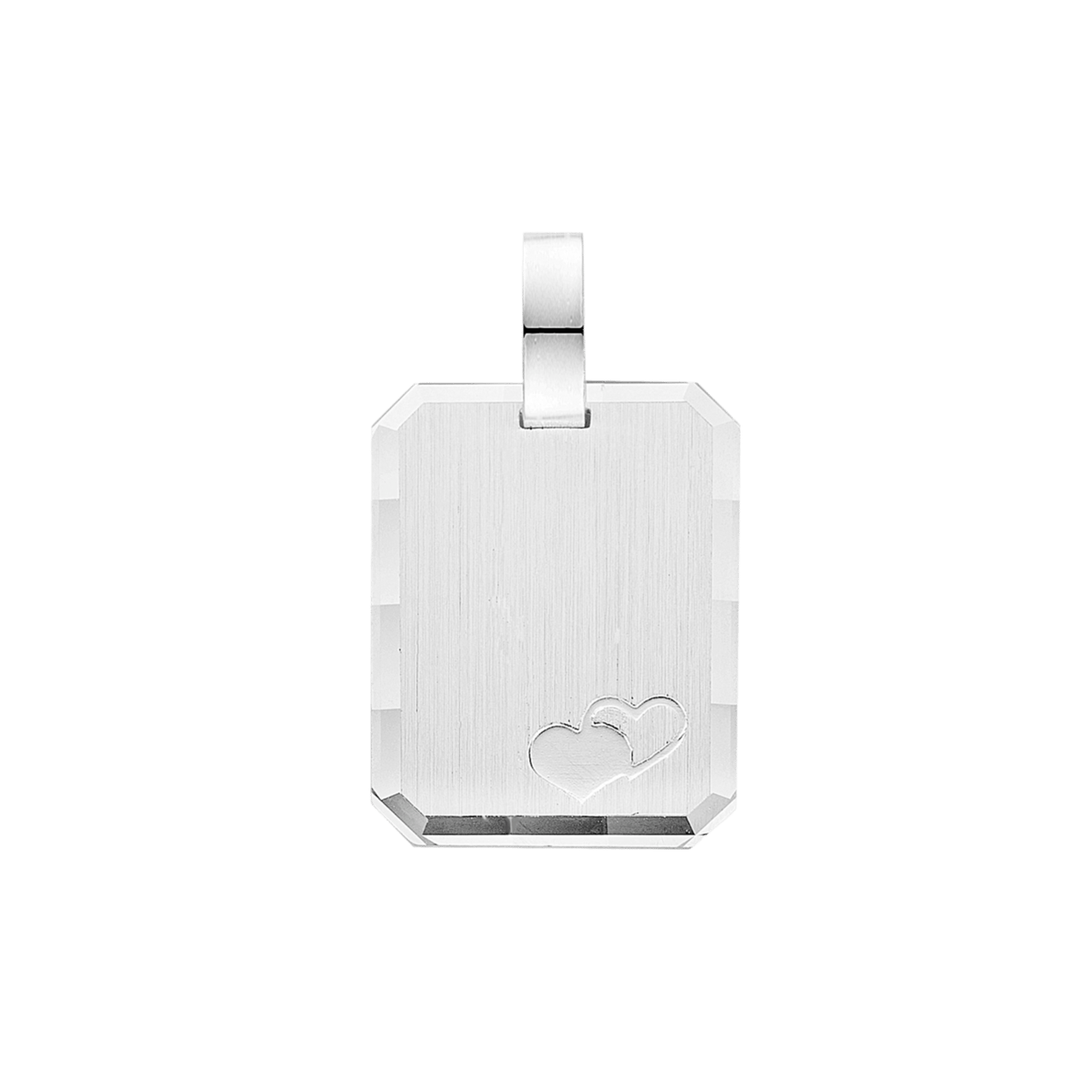 Anhänger, 925 Silber, Gravurplatte matt