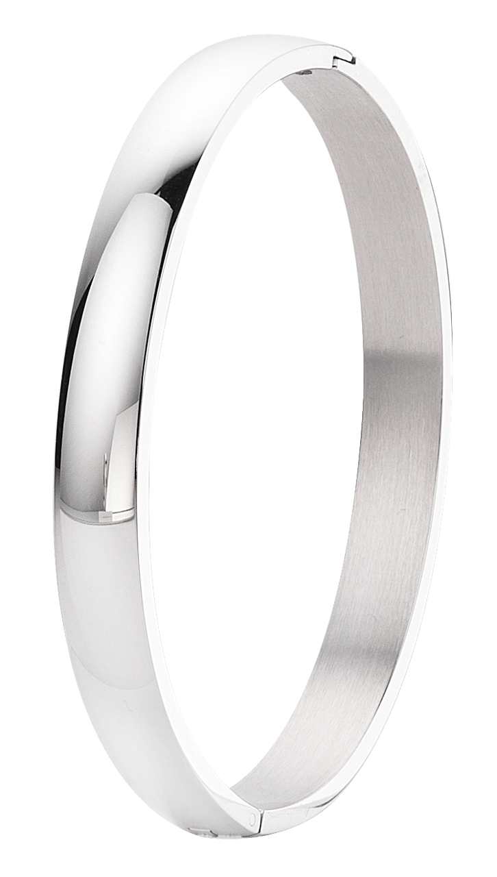 Gerecycled stainless steel armband bangle ovaal