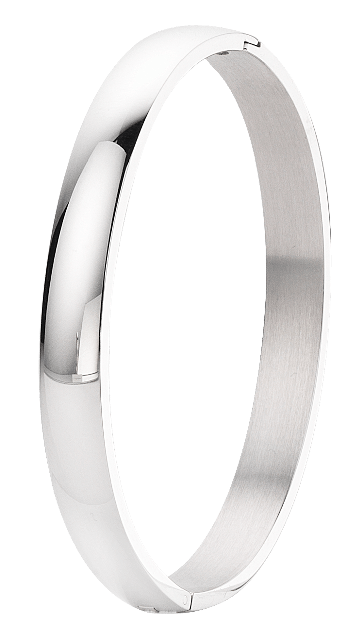 Gerecycled stalen armband bangle ovaal