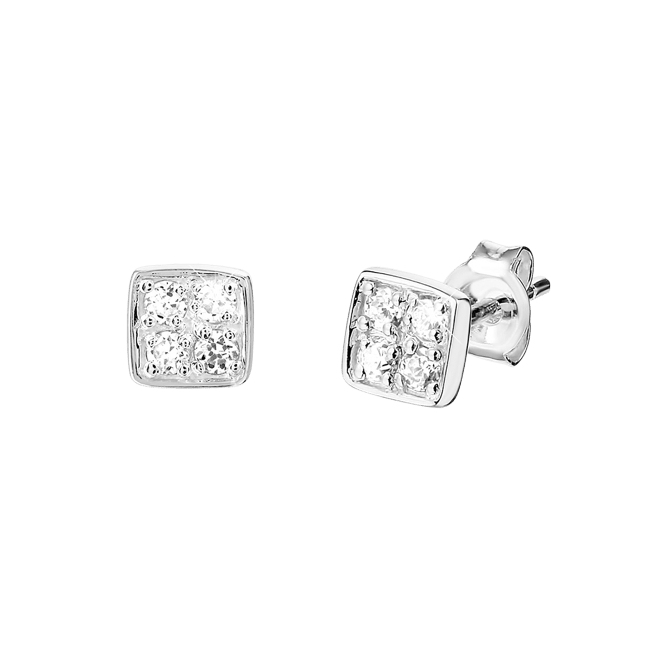 925 Silberne Herrenohrringe mit Zirkonia