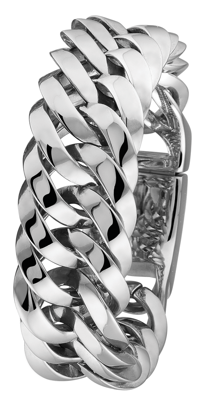 Stainless steel armband schakel