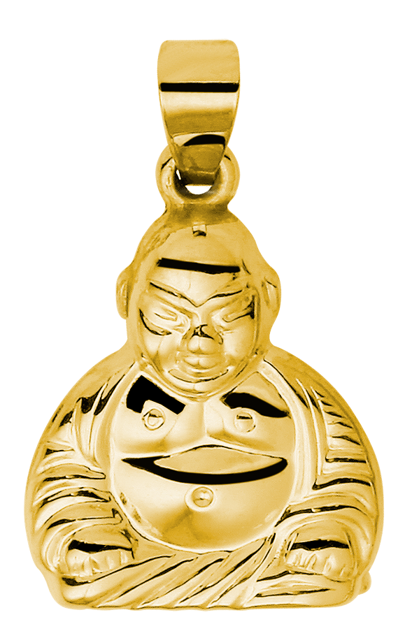 14 karaat geelgouden hanger buddha