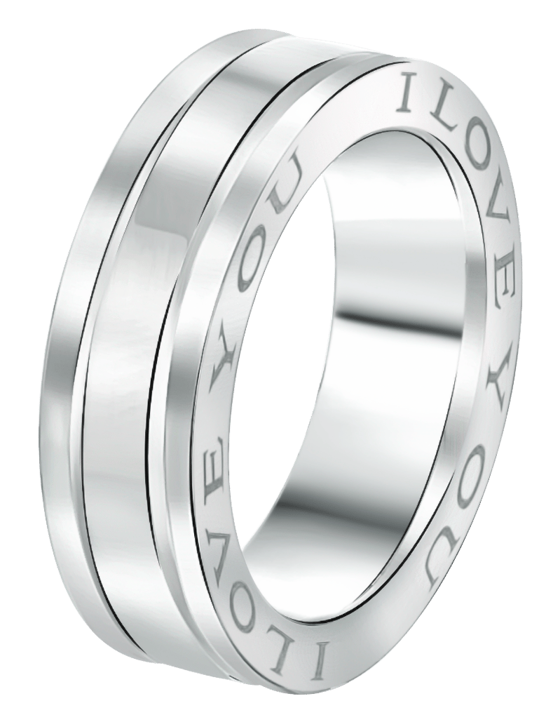 Stainless steel liefdesring Venice heren