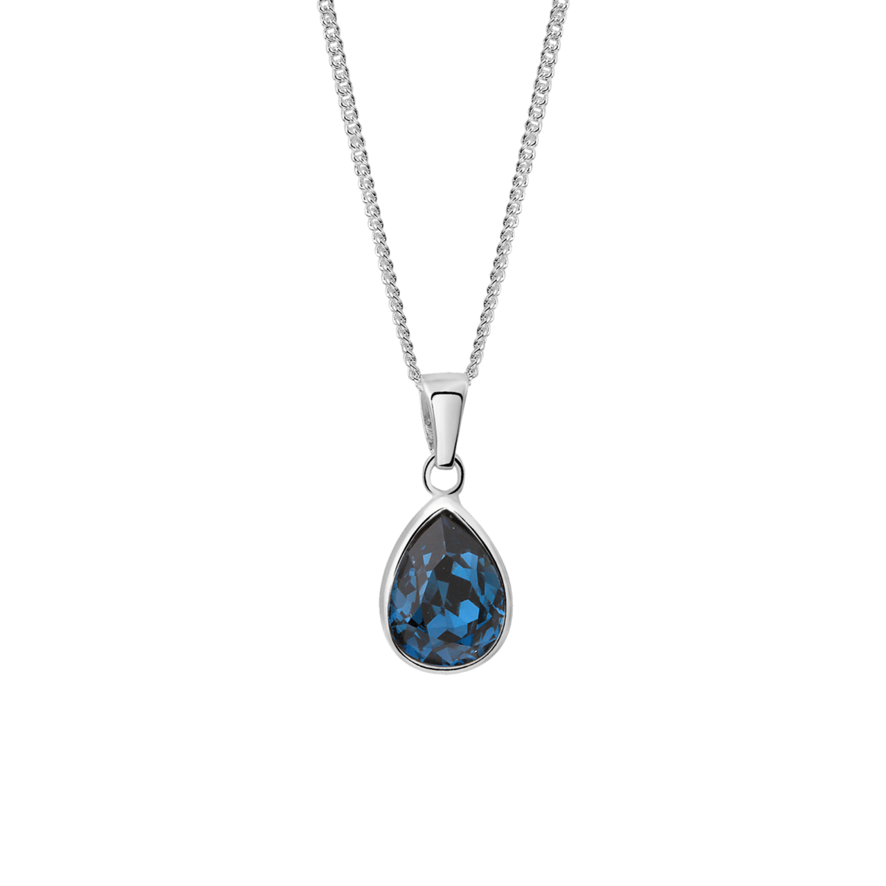 Zilveren ketting met hanger met Swarovski kristal voor dames