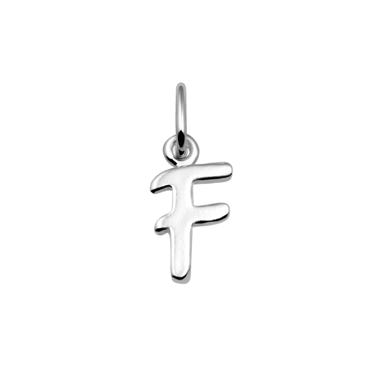Silberner Buchstabenanhänger F