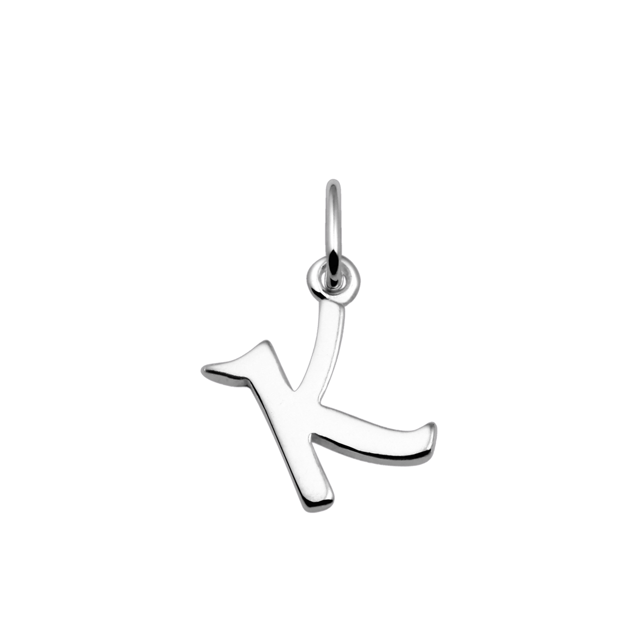 Silberner Buchstabenanhänger K