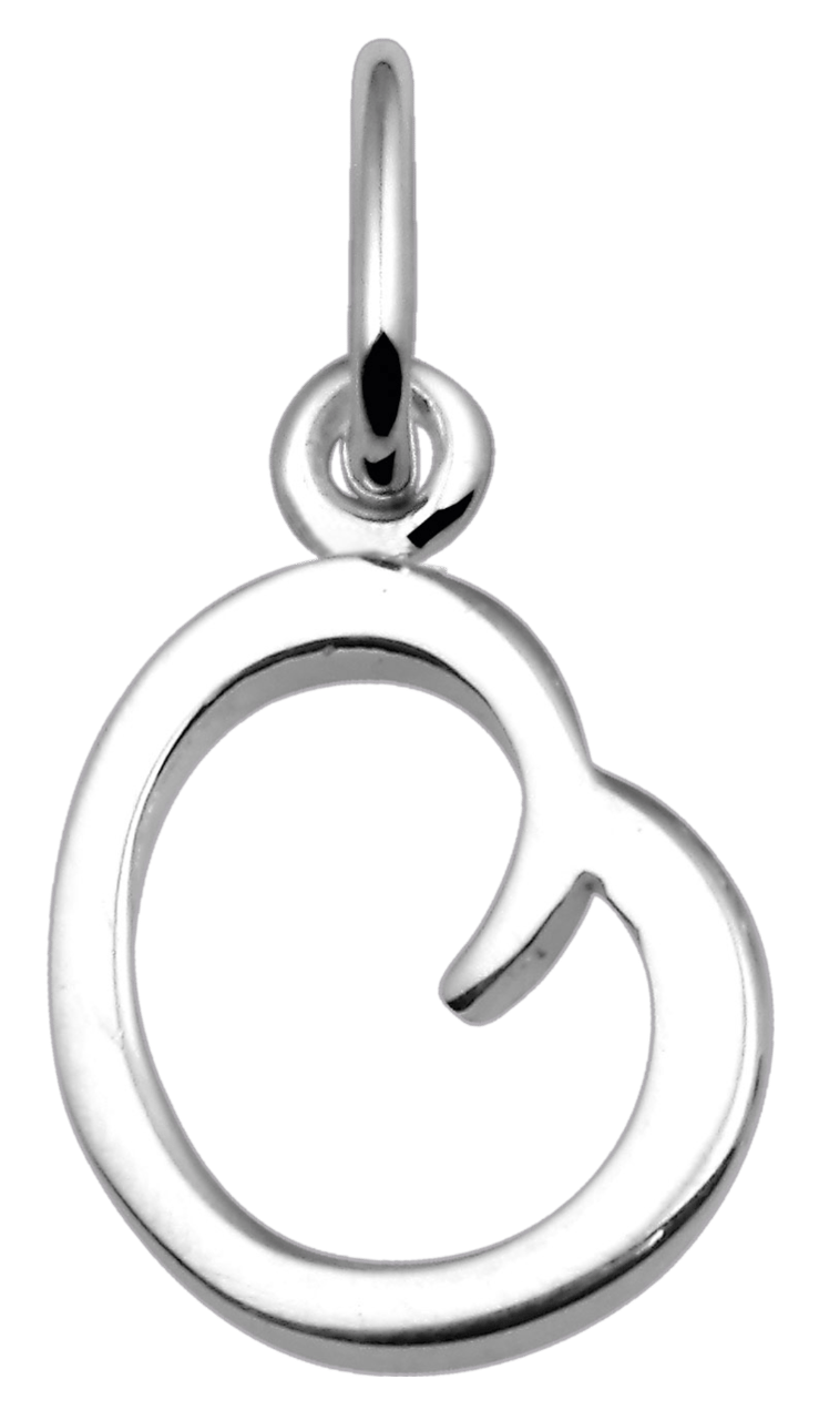Zilveren hanger alfabet