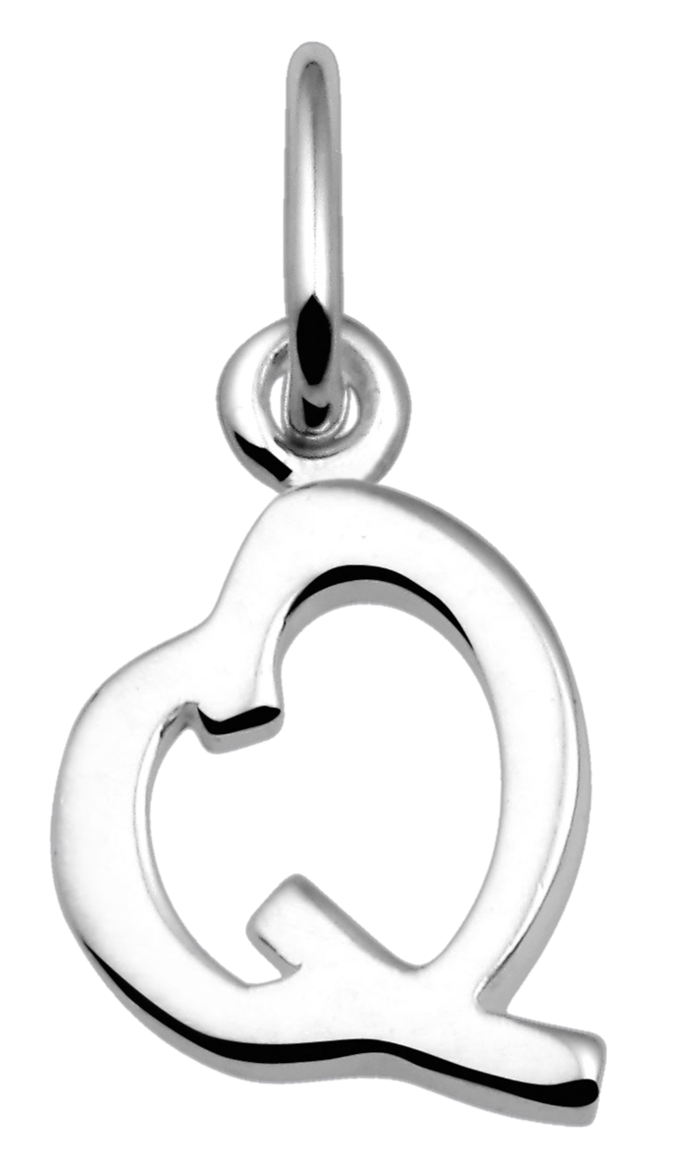Zilveren hanger alfabet