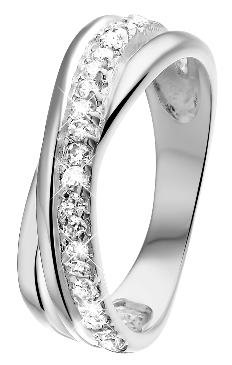 Zilveren ring met zirkonia