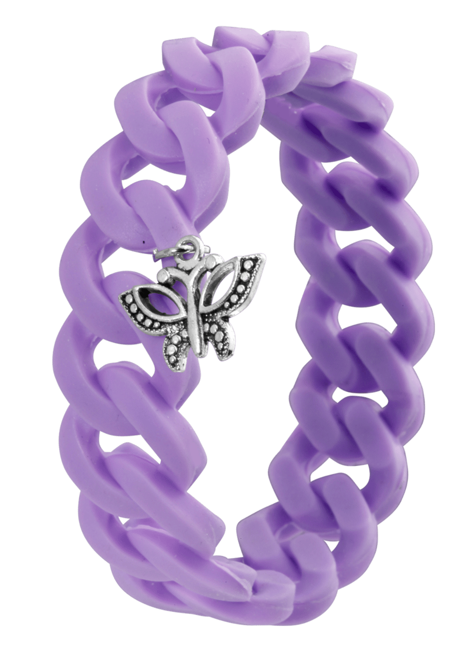 Montini byoux armband rubber gourmet paars