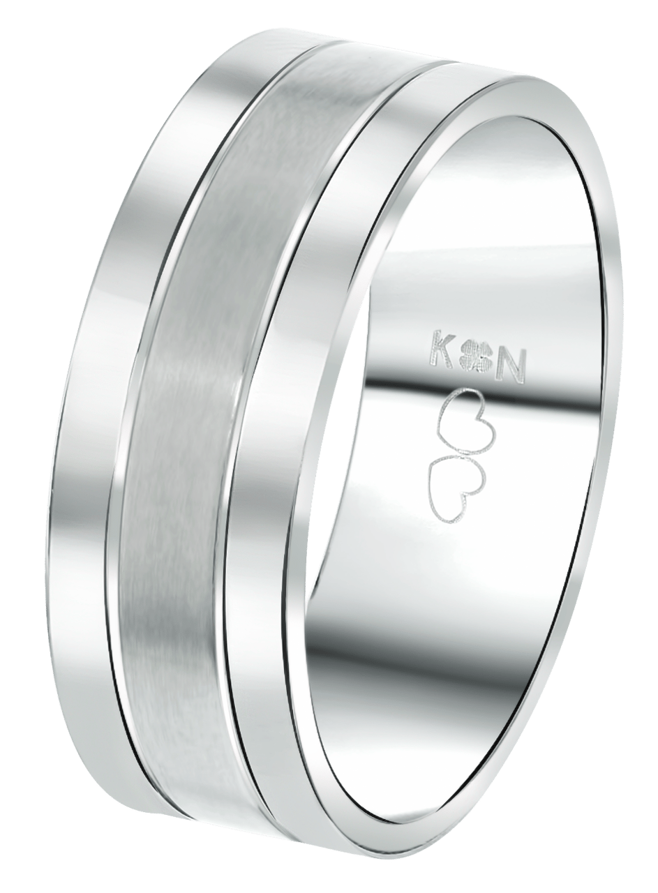 Stalen herenring vriendschapsring 8mm