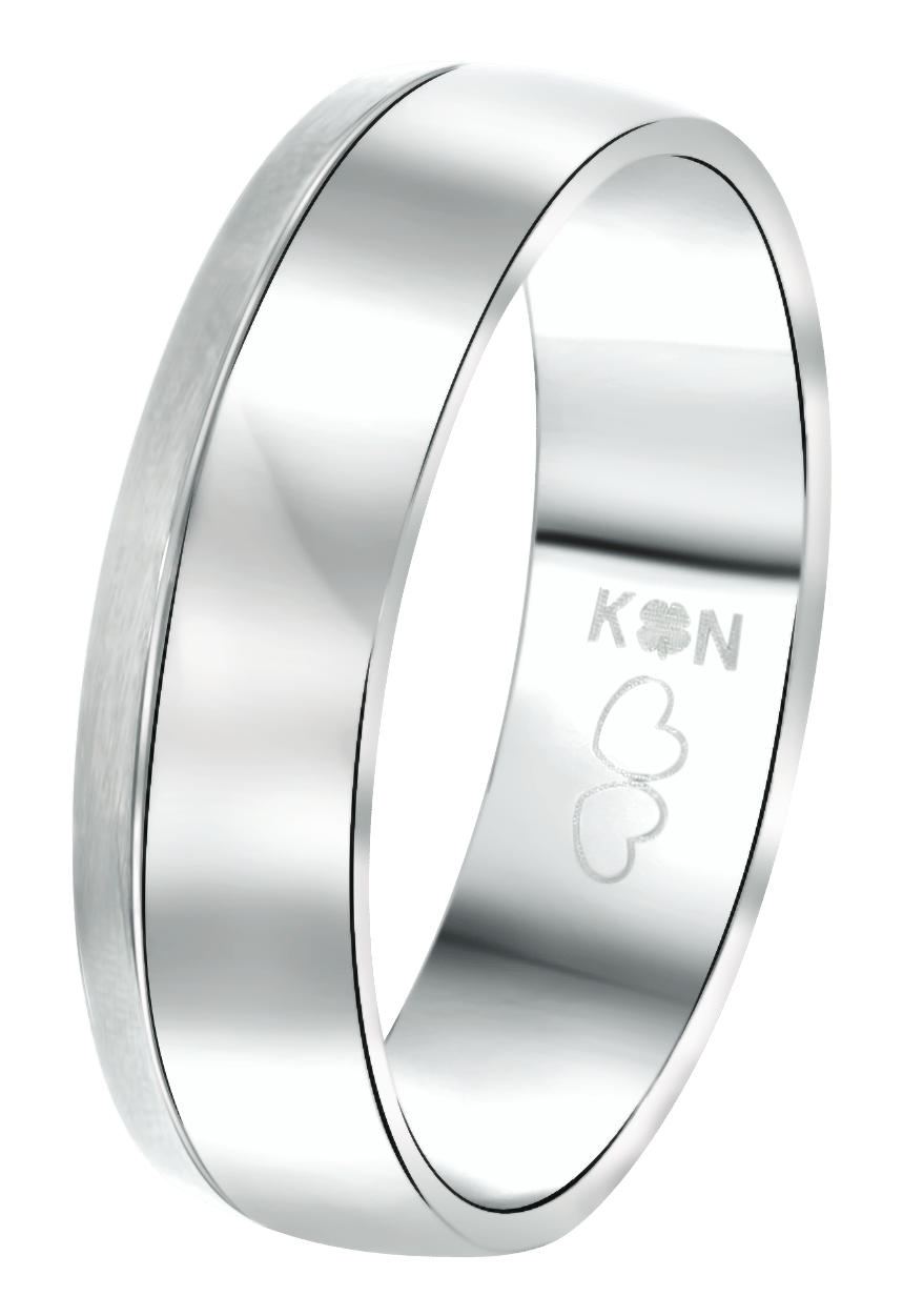 Gerecycled stainless steel heren ring