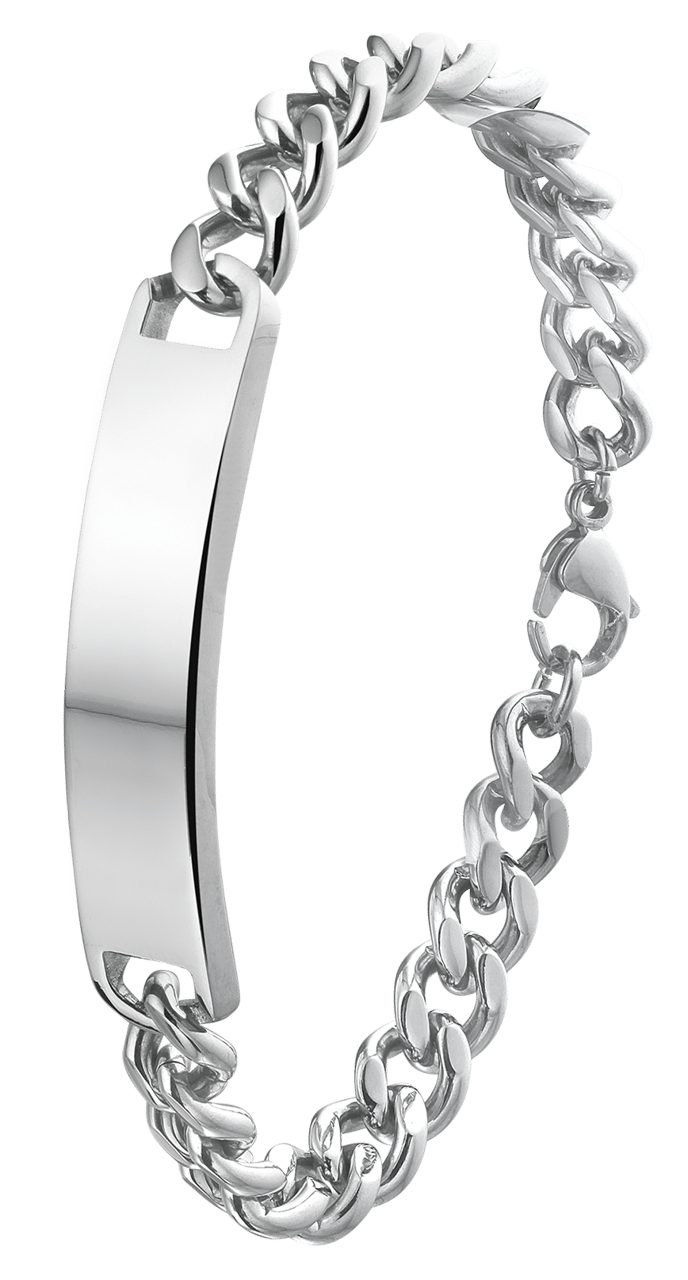 Plattenarmband für Herren aus Edelstahl