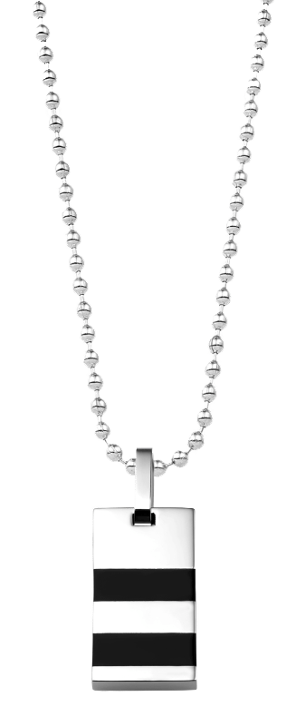 Gerecycled stainless steel ketting met hanger