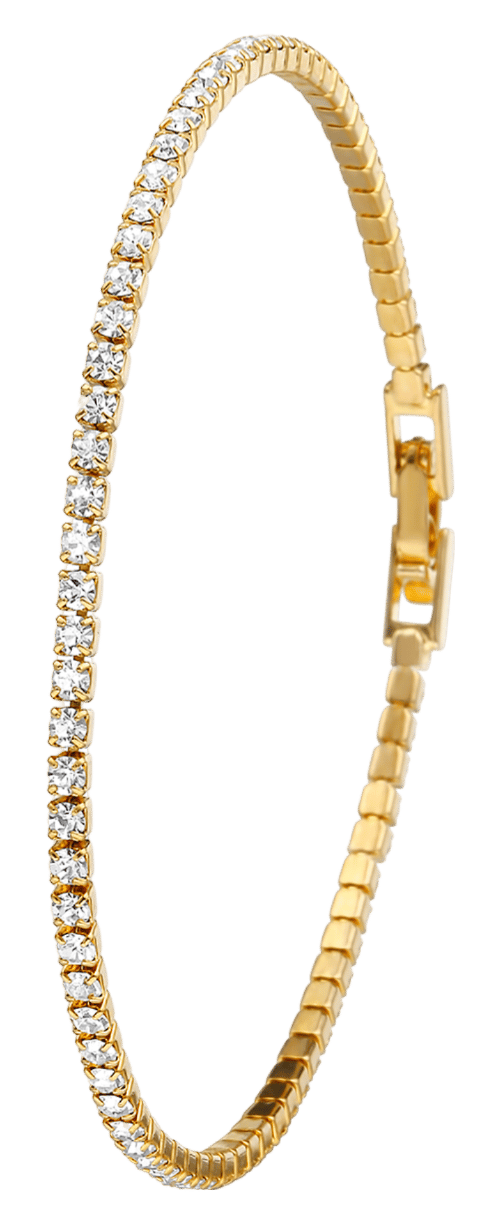 Eve gold plated armband 1rij met kristal