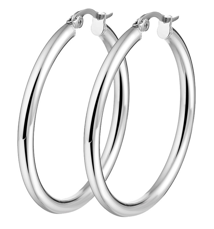 Gerecycled stainless steel oorbellen