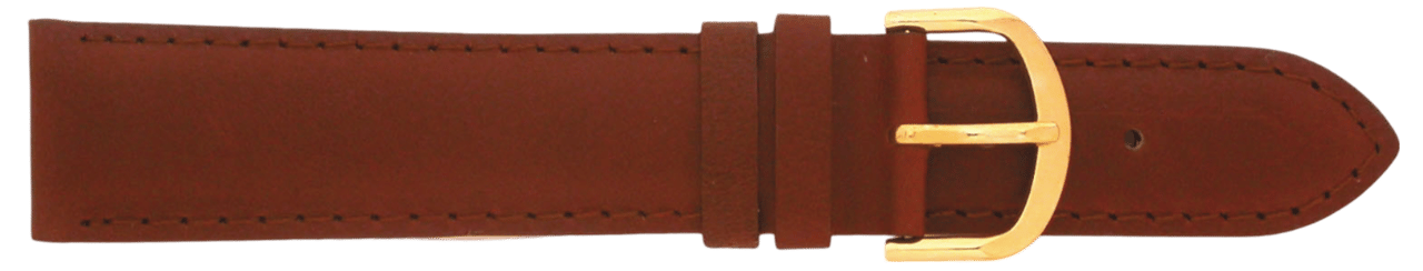 Shivas horlogeband donkerbruin 16 mm