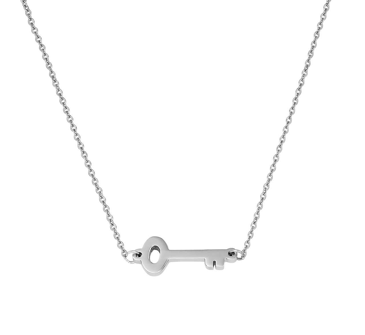 Gerecycled stainless steel ketting sleutel