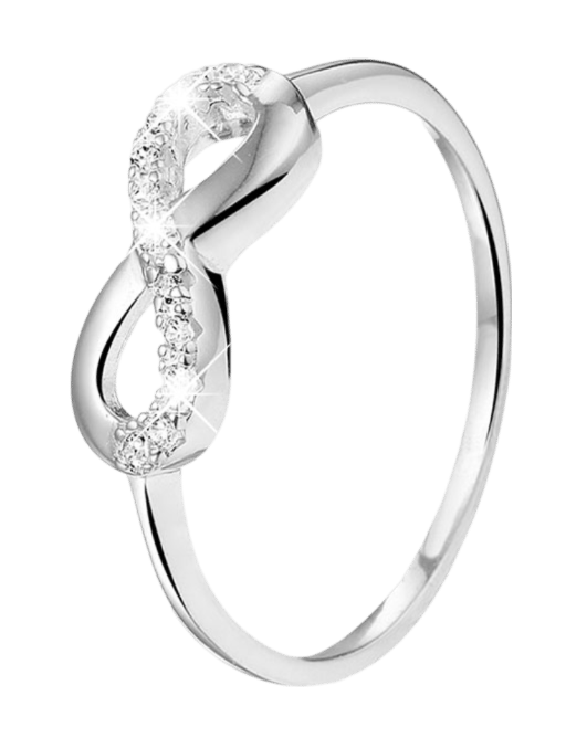 Zilveren ring infinity met zirkonia