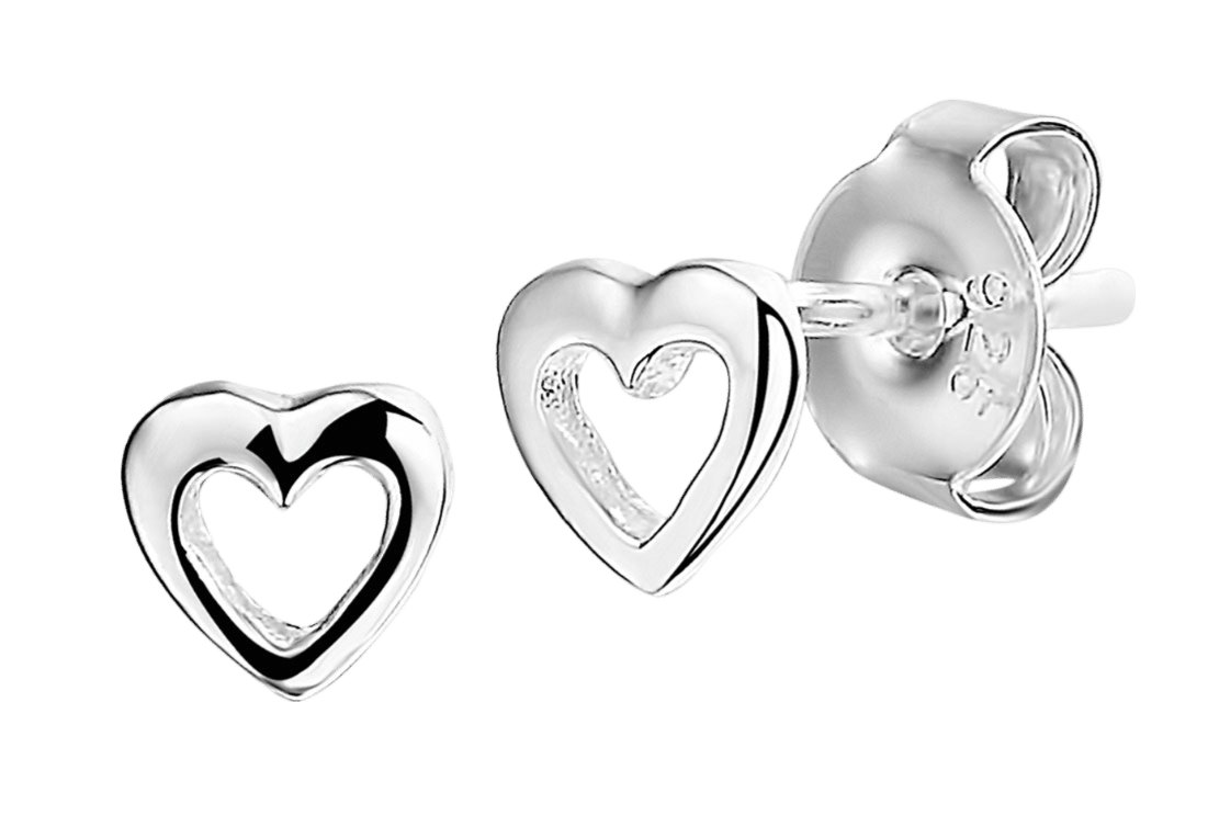 Ohrringe in 925 Silber Herzchen