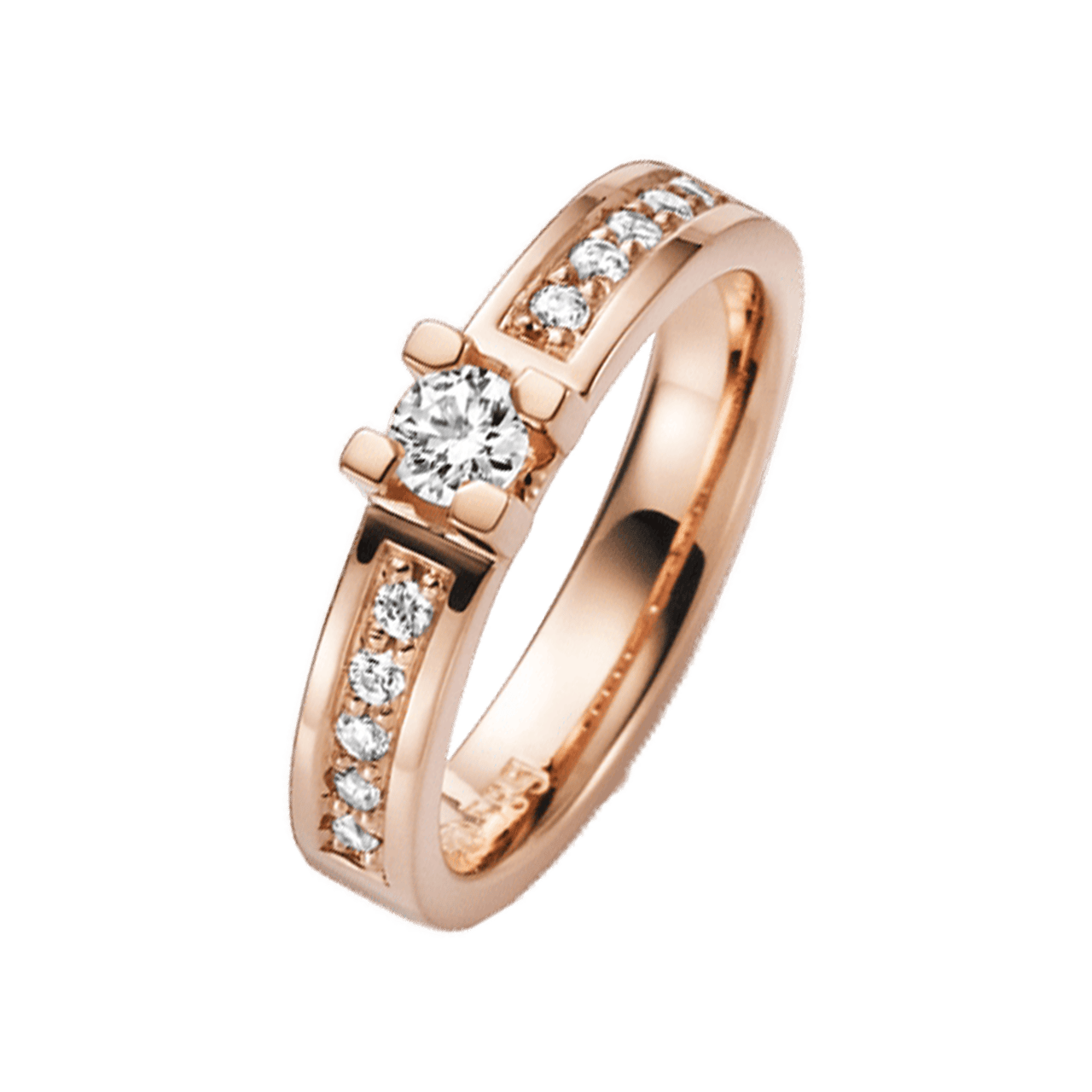 14K rosegoud aanzoekring diamant Bouganville H102R