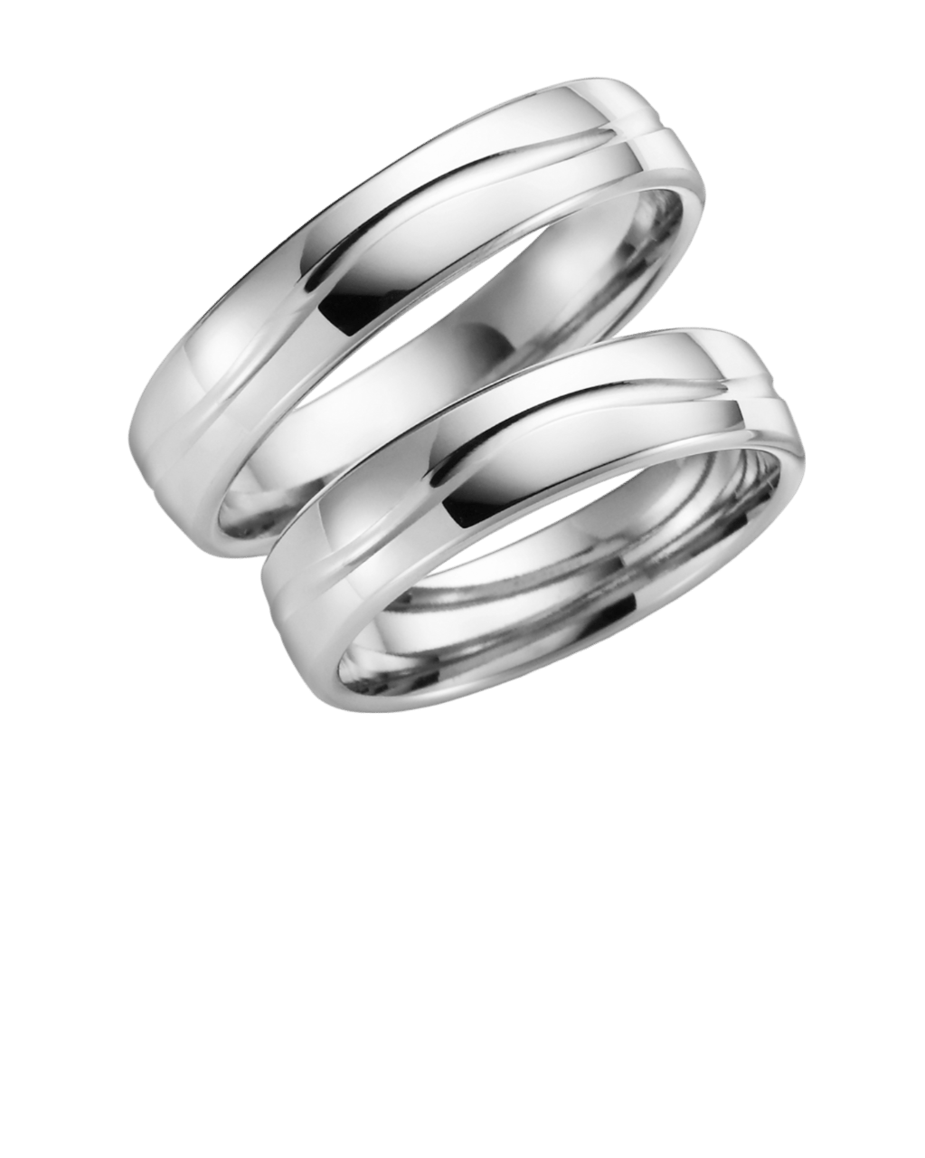 Palladium-Trauring Iris für Damen, H13P
