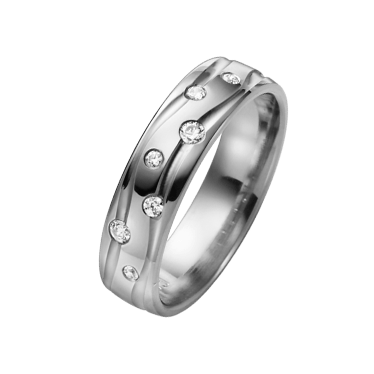 Trauring Daisy aus Palladium mit Diamant für Damen, H73P
