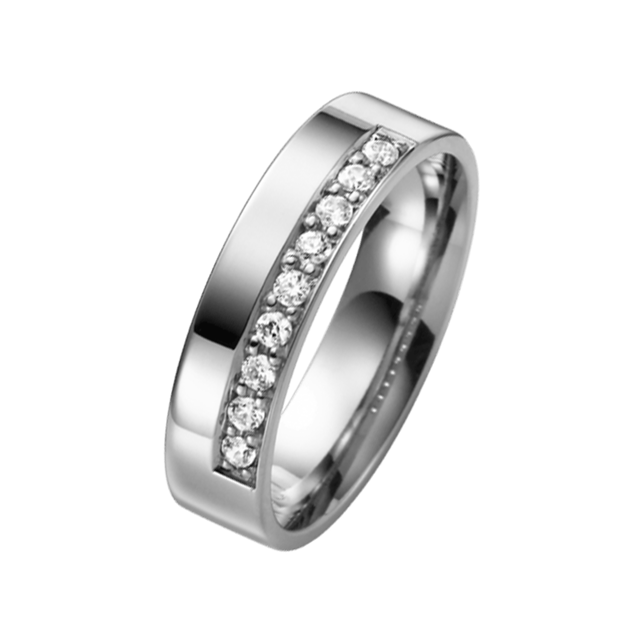 Trauring Bluebell Line aus Palladium mit Diamant, H77P