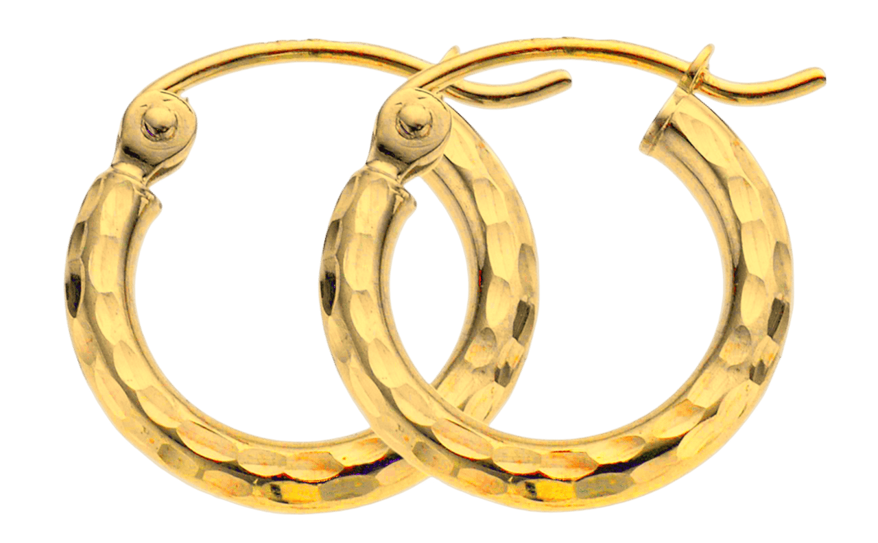 9 karaat oorbellen facet