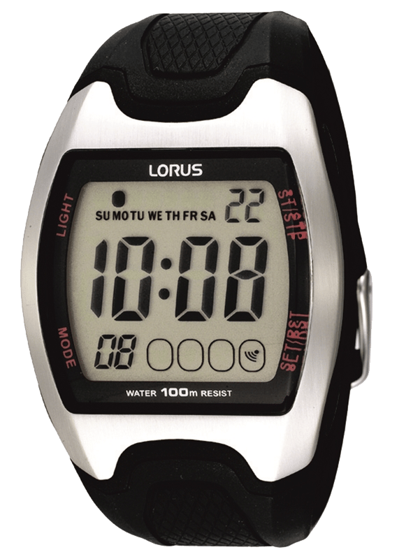 Lorus Digitaal Heren Horloge Zwart R2327CX9