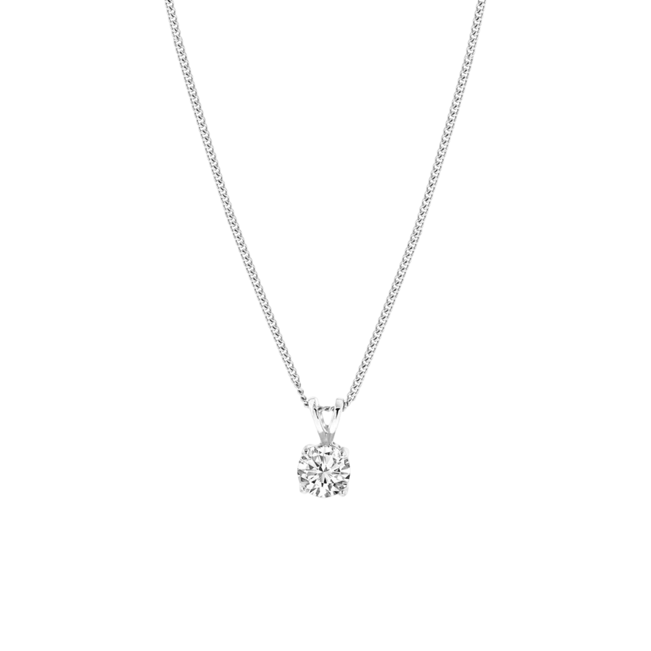 Zilveren ketting met hanger met Swarovski zirkonia voor dames