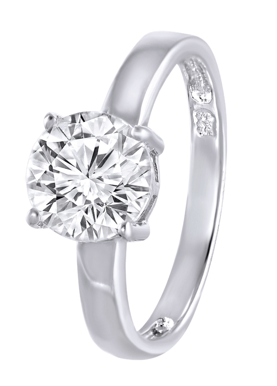 Zilveren ring met zirkonia
