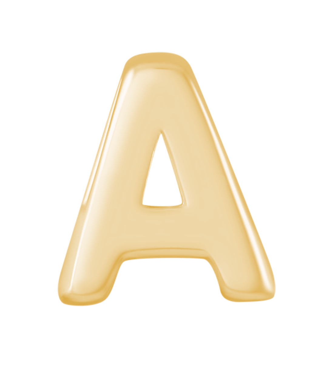 Anhänger, 925 Silber, vergoldet, Alphabet