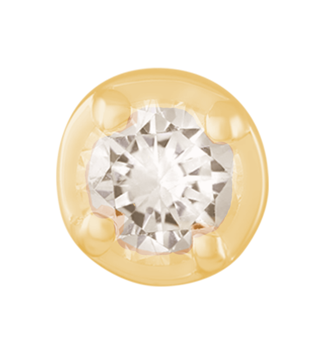 Zilveren goldplated hanger rond met zirkonia