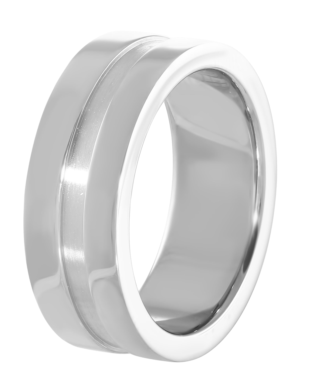 Gerecycled stainless steel herenring fantasie