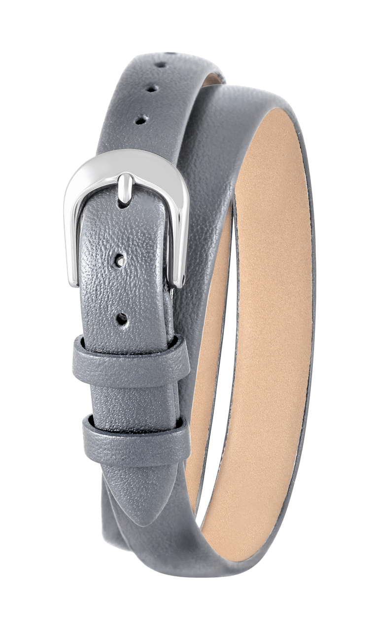 Leren armband grijs