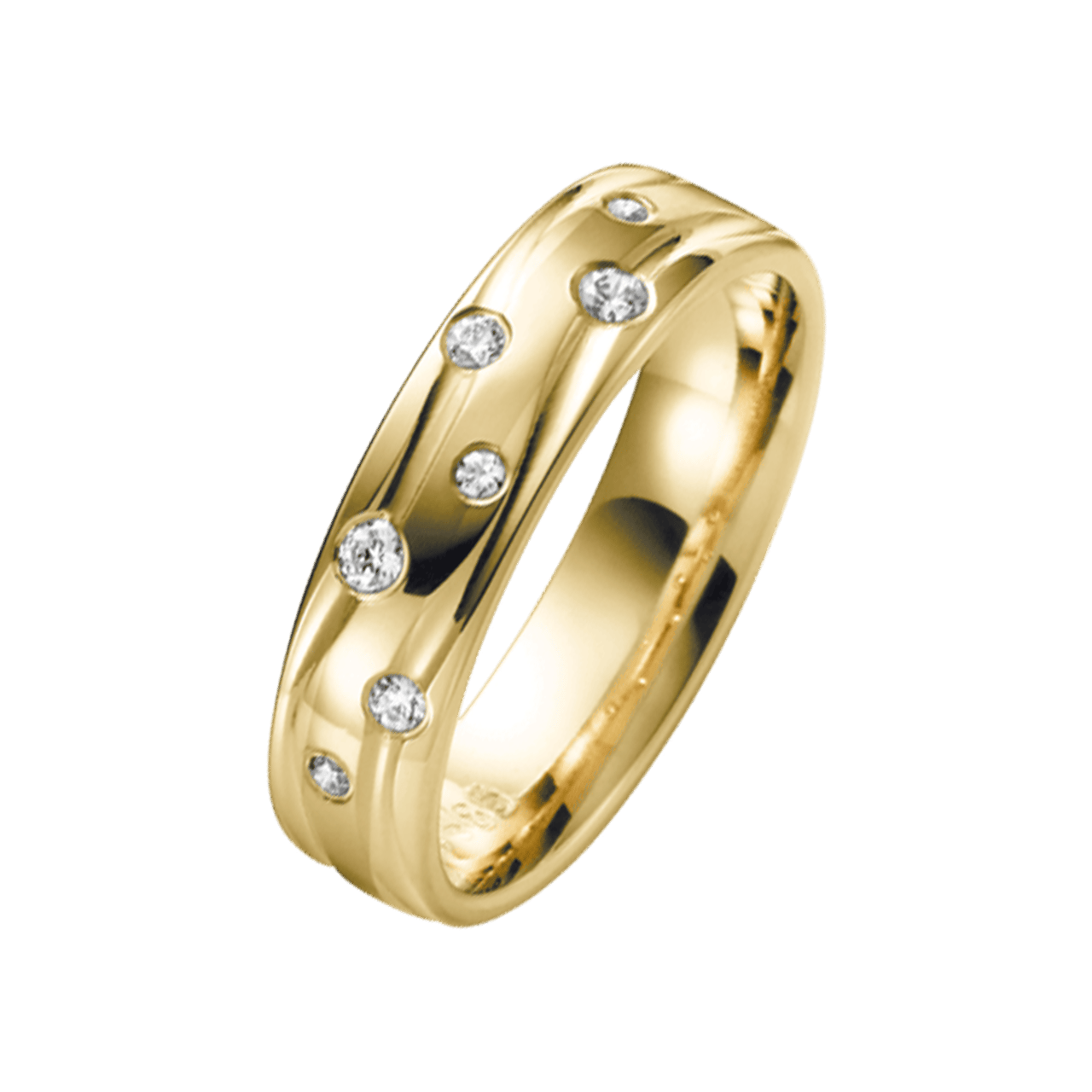 14K geelgouden dames trouwring diamant Daisy H147