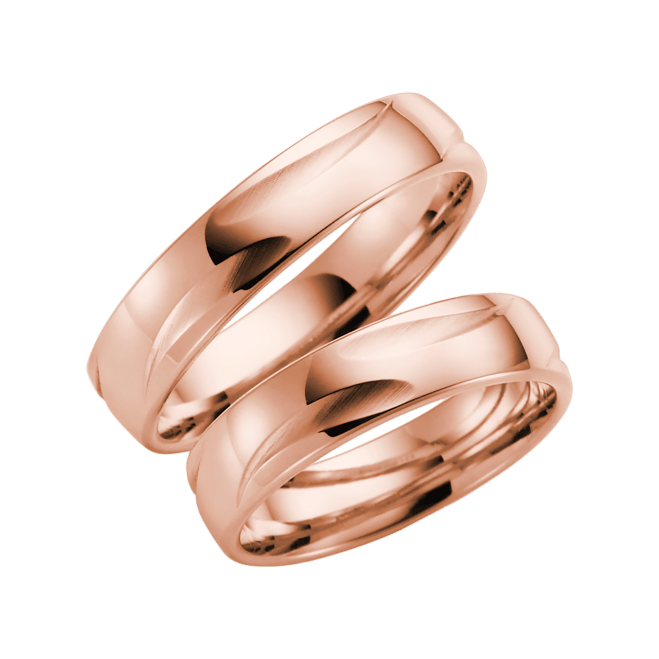 Trauring für Damen, 585 Rotgold, Wisteria, H68R