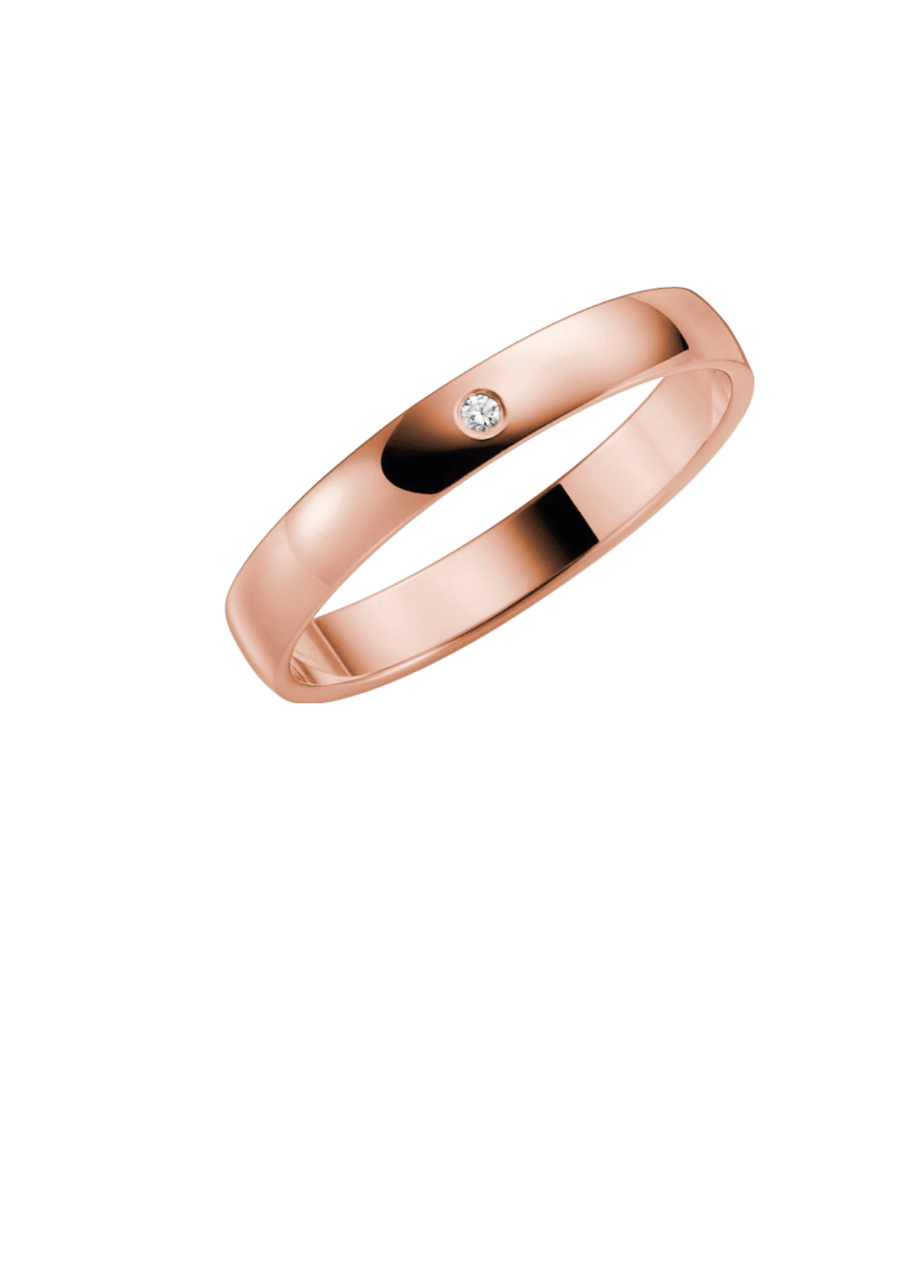 14K rosegouden dames trouwring diamant Senna H35R