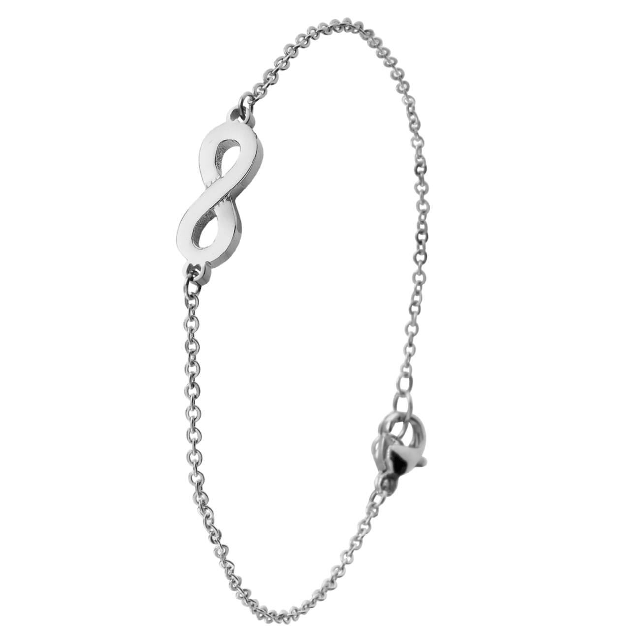 Gerecycled stainless steel armband infinity