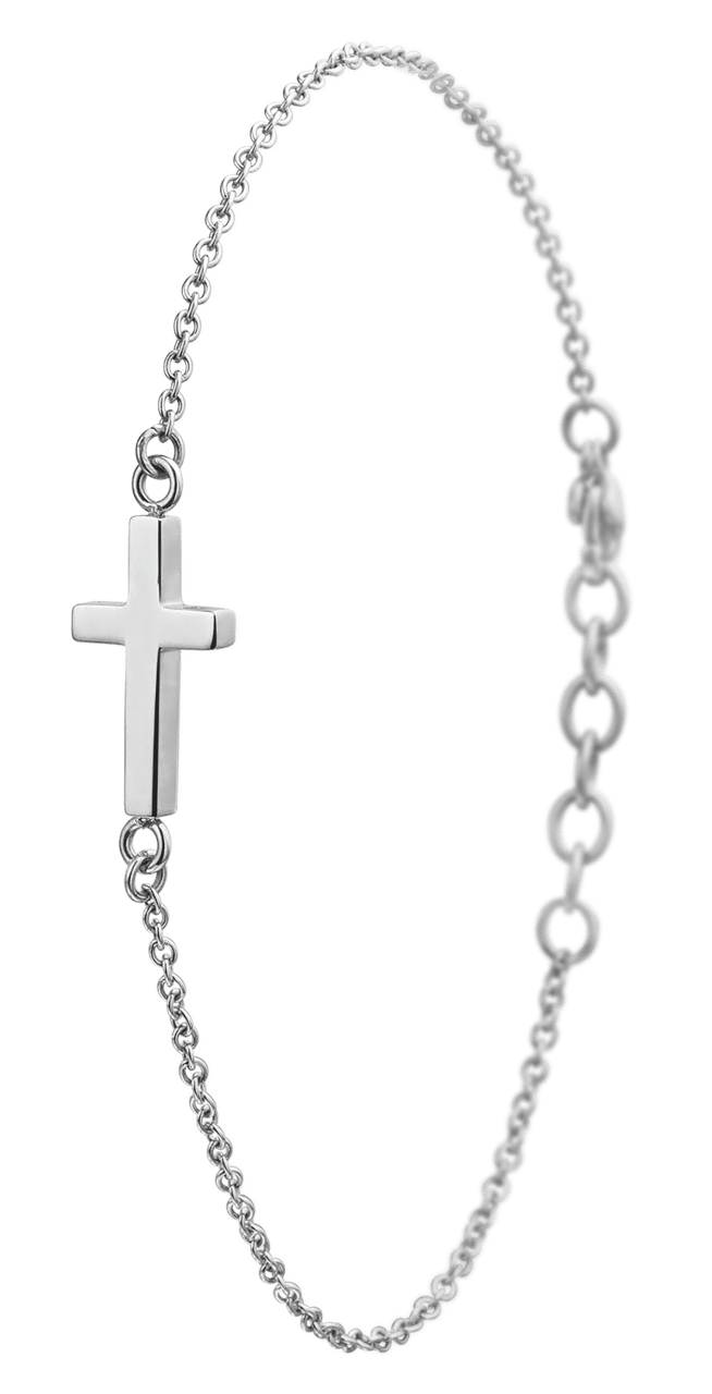 Stainless steel armband kruis