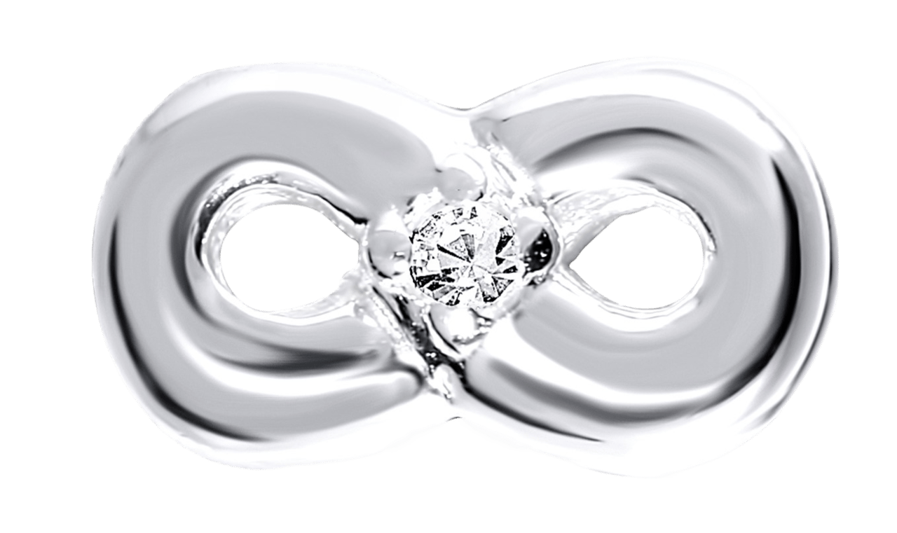 Zilveren hanger infinity met zirkonia