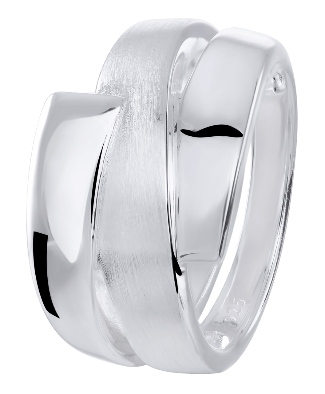 Ring in 925 Silber matt/glänzend verarbeitet