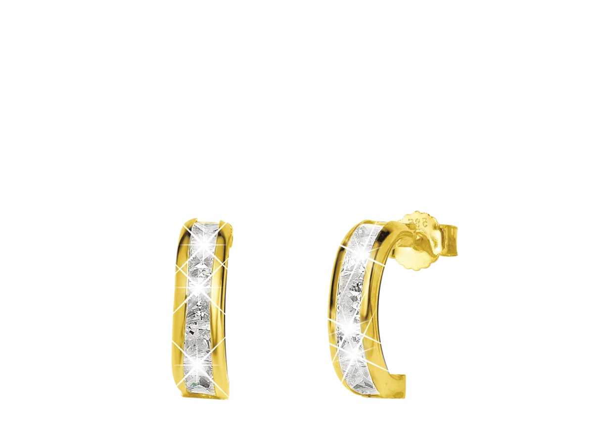 Ohrringe, 585 Gelbgold, mit Zirkonia