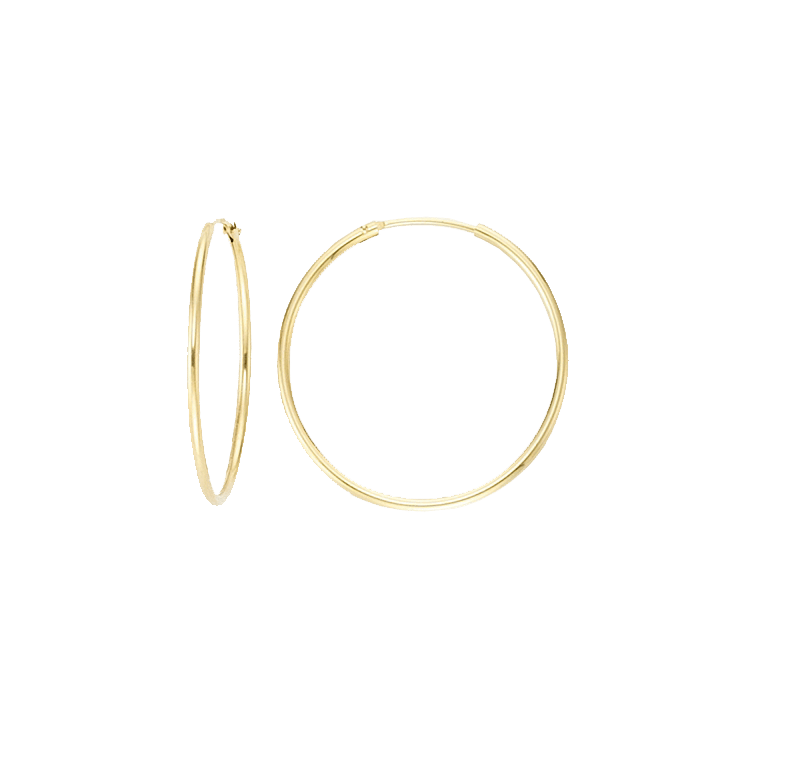 Ohrringe, 585 Gelbgold, 45 mm